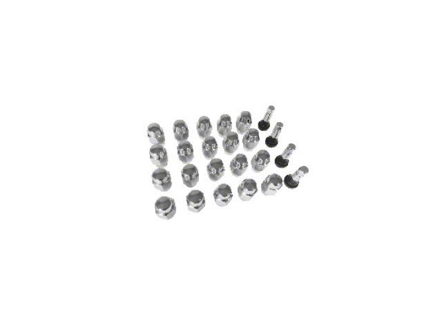 Legendary Aluminum Alloy Wheel 1/2 Chrome Lug Nut Set with Valve Stems, 24 Pieces