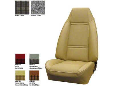 Legendary Auto Interiors, Front Bucket Seat Covers, Deluxe Cloth Style, Show Correct 304424 Camaro 1975