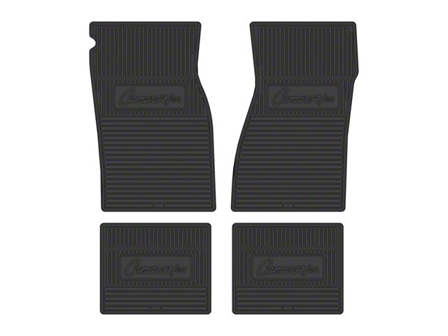 Legendary Auto Interiors Camaro Vinyl Floor Mat Set, Custom Vintage Logo, Camaro Z28 1967-1969