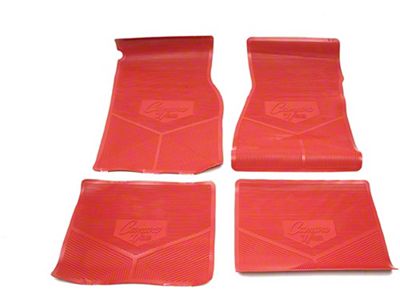 Legendary Auto Interiors Camaro Vinyl Floor Mat Set, Custom Vintage Logo, Camaro Z28 1967-1969
