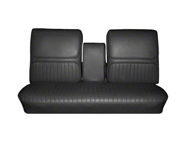 Legendary Auto Interiors Chevelle & Malibu Front Seats, Split Bench And Center Arm Rest, With Buick Interior, Black, 1968