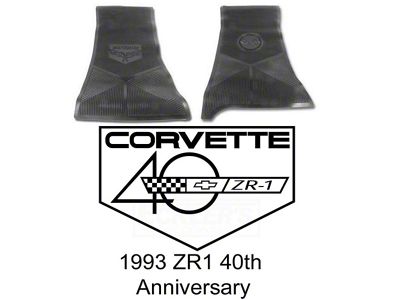 Legendary Auto Interiors Ltd Rubber Floor Mats, With 40th Anniversary Logo Corvette ZR1, 1993