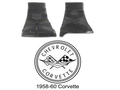 Legendary Auto Interiors Ltd Rubber Floor Mats, With C1 Logo 25-13656 Corvette 1958-1960