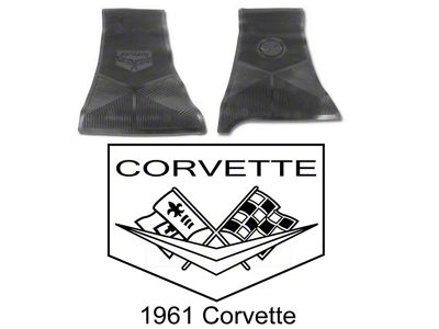 Legendary Auto Interiors Ltd Rubber Floor Mats, With C1 Logo 25-13657 Corvette 1961