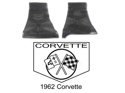 Legendary Auto Interiors Ltd Rubber Floor Mats, With C1 Logo 25-13658 Corvette 1962