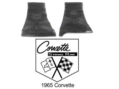 Legendary Auto Interiors Ltd Rubber Floor Mats, With C2 Logo 25-13660 Corvette 1965