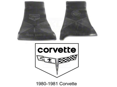 Legendary Auto Interiors Ltd Rubber Floor Mats, With C3 Logo 25-13329 Corvette 1980-1981