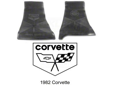 Legendary Auto Interiors Ltd Rubber Floor Mats, With C3 Logo 25-13330 Corvette 1982