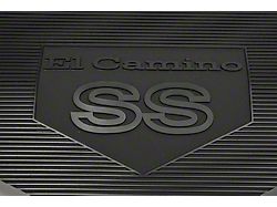 Legendary El Camino Floor Mats, Vintage Rubber,With El Camino Block Letters And SS Emblem, Black, Show Correct, 1968-1972