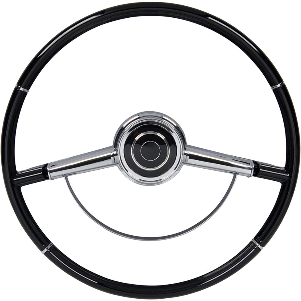 Ecklers Full Size Chevy Complete Steering Wheel Assembly, Black