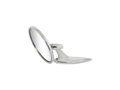 Exterior Door Mirrors with Bowtie Logo; Chrome (63-64 Biscayne, Impala)