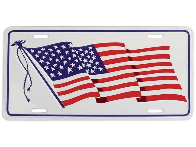 License Plate, American Flag