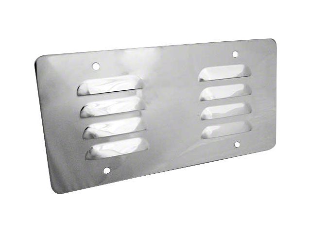 License Plate Backing Cover - Louvered - Stainless Steel