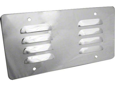 License Plate Backing Cover - Louvered - Stainless Steel