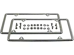 License Plate Frames - Stainless Steel With Stainless SteelHardware - Fits Modern Sized Plates