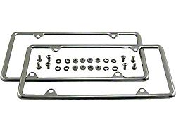 License Plate Frames - Stainless Steel With Stainless Steel Hardware - Fits Modern Sized Plates (64-73 Mustang)