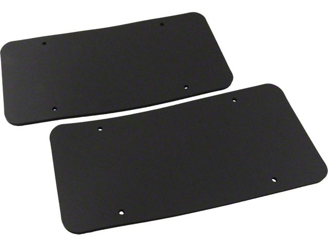 License Plate Pads, High Density Black Foam, Pair, All Years