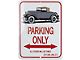 Cabriolet Parking Only Sign, Light Gray