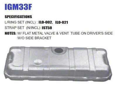 Liland Global Fuel Tank with Driver Side Vent Tube (70-72 350-255/330/370 HP Corvette C3 w/ EEC)