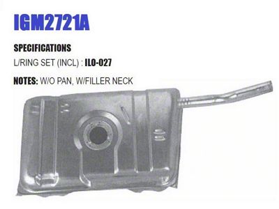 Liland Global Fuel Tank with Filler Neck and without Pan (82-87 Camaro)