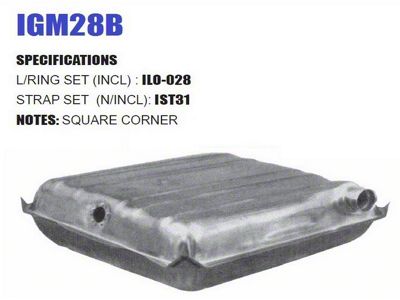 Liland Global Fuel Tank with Square Corners (55-56 150, 210, Bel Air, Excluding Wagon)
