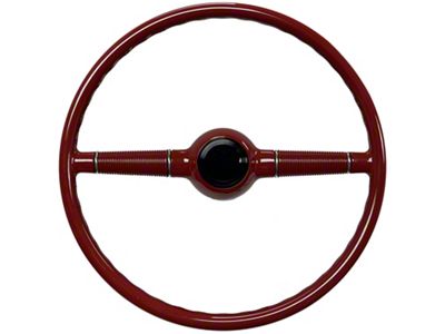 LimeWorks 16-Inch Forty Steering Wheel with GM Adapter; Red (32-48 Ford Car, Ford Truck)