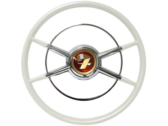 LimeWorks 16-Inch Crestliner Steering Wheel with 3-Bolt Adapter; Red (09-27 Model T, Model TT)