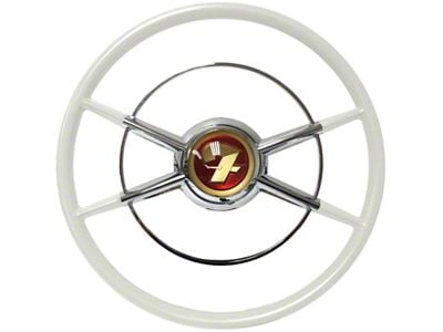 LimeWorks 16-Inch Crestliner Steering Wheel with GM Adapter; Ivory White (09-27 Model T, Model TT)