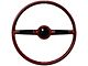 LimeWorks 16-Inch Forty Steering Wheel with Banjo Taper and Key Adapter; Black and Red (09-27 Model T, Model TT)