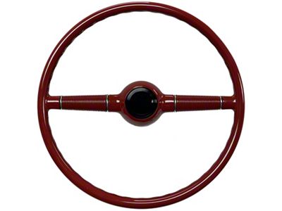 LimeWorks 16-Inch Forty Steering Wheel with Banjo Taper and Key Adapter; Red (09-27 Model T, Model TT)