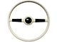 LimeWorks 16-Inch Forty Steering Wheel with Banjo Taper and Key Adapter; White and Black (09-27 Model T, Model TT)