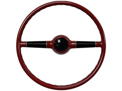 LimeWorks 16-Inch Forty Steering Wheel with GM Adapter; Black and Red (09-27 Model T, Model TT)