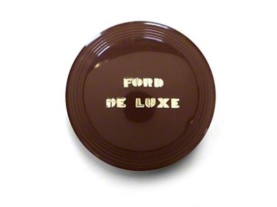 LimeWorks Forty Retro Steering Wheel Horn Button; Red Ford Script