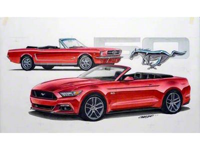 Limited Edition Mustang 50 Years Print