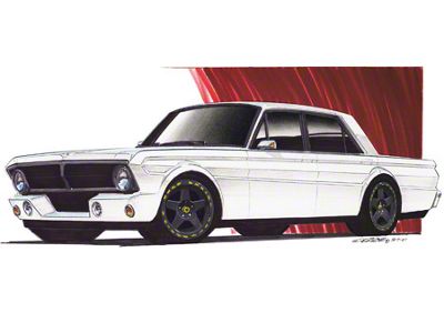 Limited Edition Print, 4 Door, White, 1965