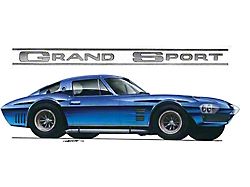 Limited Edition Print, Grand Sport, Blue, Corvette, 1963 (Grand Sport)