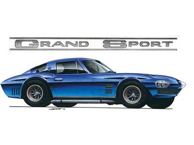 Limited Edition Print, Grand Sport, Blue, Corvette, 1963 (Grand Sport)