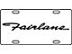 Logo License Plate / White With Red' Fairlane