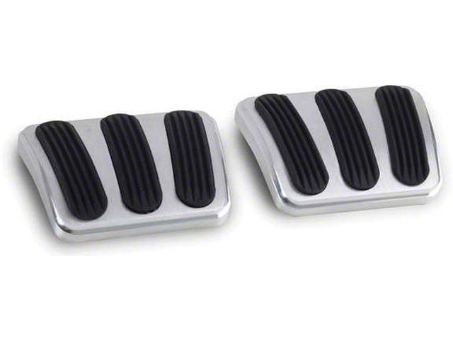 Lokar Camaro Brake And Clutch Pedal Pads, Billet 1967-1969