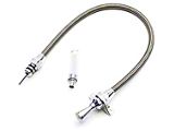 Lokar Flexible Transmission Dipstick, Braided Stainless Steel, Firewall Mounted, Ford C4/C6/FMX/AOD Transmissions