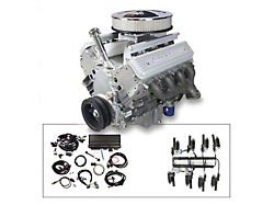Lokar 14-Inch Classic LS3 495 HP Crate Engine with Cast Finish Small Block Chevy Valve Covers; Unpainted 
