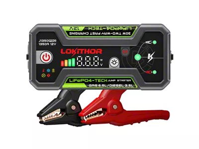 LOKITHOR Pro 12V LIFEPO4 Jump Starter; 1350 Amp