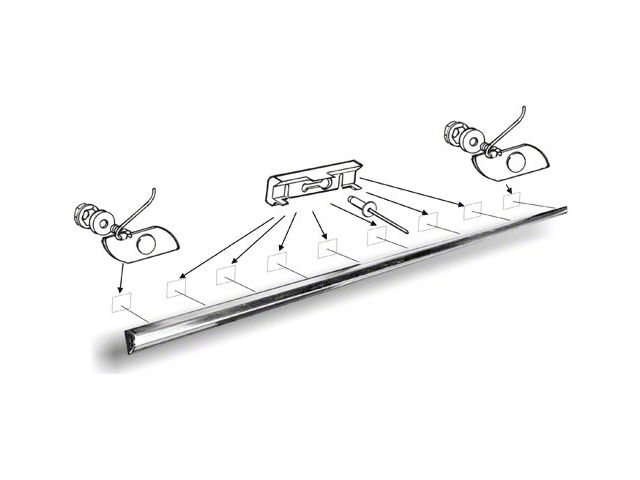 Tailgate Moulding - Lower/ Incl Clips