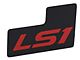 LS Conversion Throttle Body ID Plate, LS1, Black/Red
