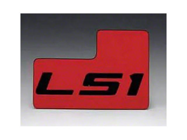 LS Conversion Throttle Body ID Plate, LS1, Red/Black