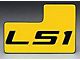 LS Conversion Throttle Body ID Plate, LS1, Yellow/Black