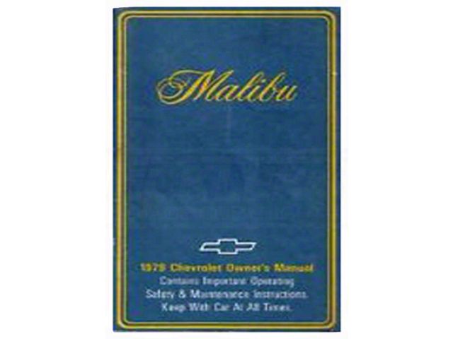 1979 Malibu Owners Manual