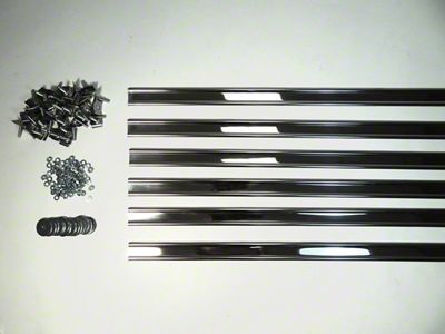MAR-K Bed Strips with Hidden Fasteners; Polished Stainless (53-60 F-100/F-250/F-350 Flareside w/ Long Bed)