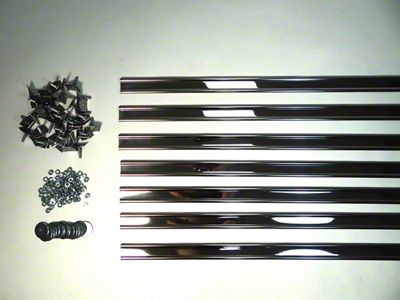 MAR-K Bed Strips with Hidden Fasteners; Polished Stainless (61-64 F-100/F-250/F-350 Flareside w/ Short Bed)