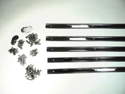 MAR-K Bed Strips with Standard Bolts; Polished Stainless (40-45 Chevrolet Truck Stepside w/ Short Bed)